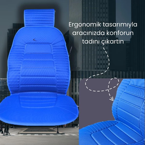 Space Oto Koltuk minderi, Nissan araçlara uyumlu 2'li set özel tasarım minder - 11