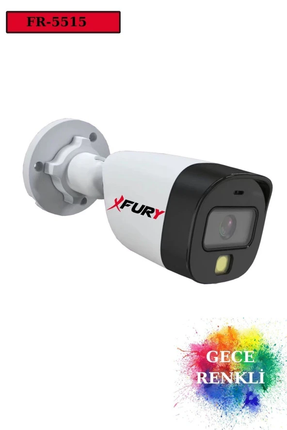 FURY Gece Renkli - 5mp Lens 1080p Full HD Ahd Güvenlik Kamerası Ultra Led Renkli Gece Görüş - 4