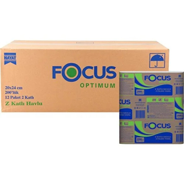 Focus Optimum Z Katlı Havlu 200'lü X 12 Adet
