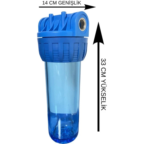 10" Daire Girişi Yıkanabilir Filtreli Su Arıtma Filtre Kabı 3/4 - 2
