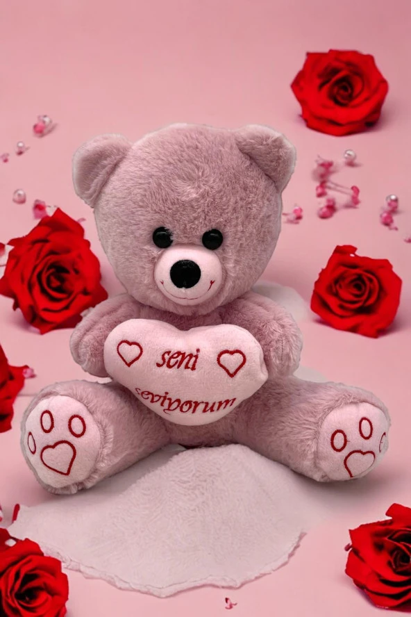 PELUŞ Sevimli Ayıcık Kalpli 35cm - 3