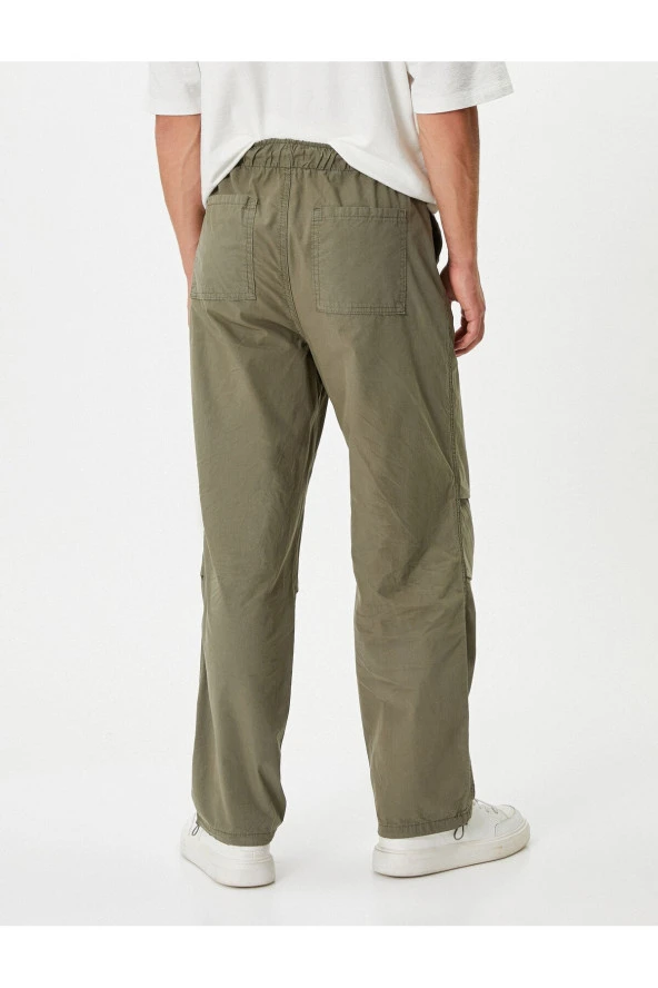 Paraşüt Bol Pantolon Oversize Beli Bağcıklı Cep Detaylı - 10