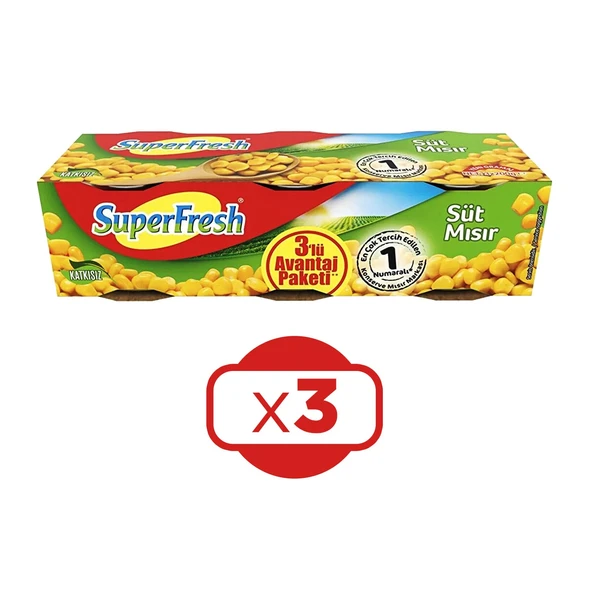 SuperFresh Mısır Konserve 3x200 gr 3 Adet - Resim 2