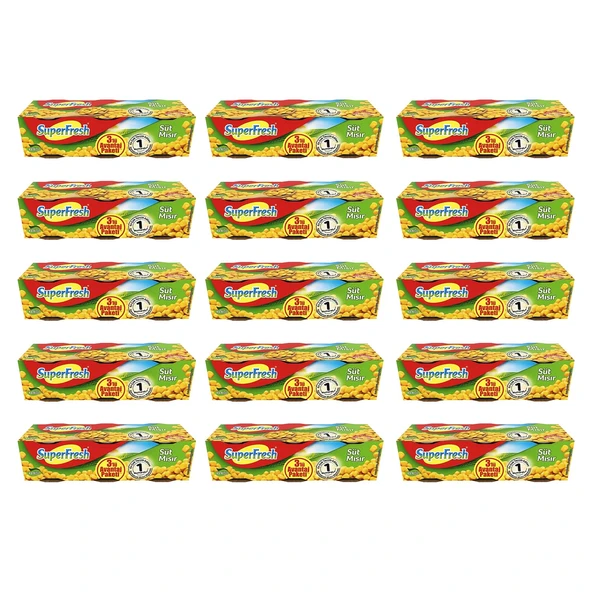 SuperFresh Mısır Konserve 3x200 gr x 15 Paket - 2