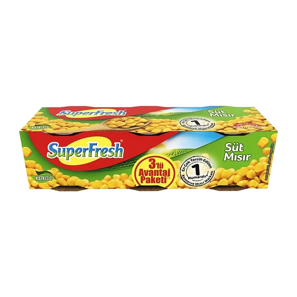 SuperFresh Mısır Konserve 3x200 gr 6 Adet - Resim 3