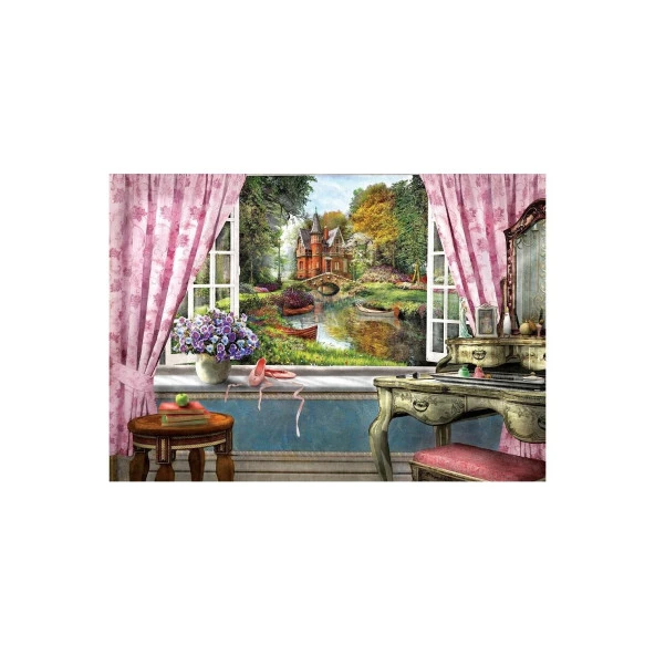 Art Puzzle Penceremdeki Şato 1500 Parça Puzzle - Resim 2