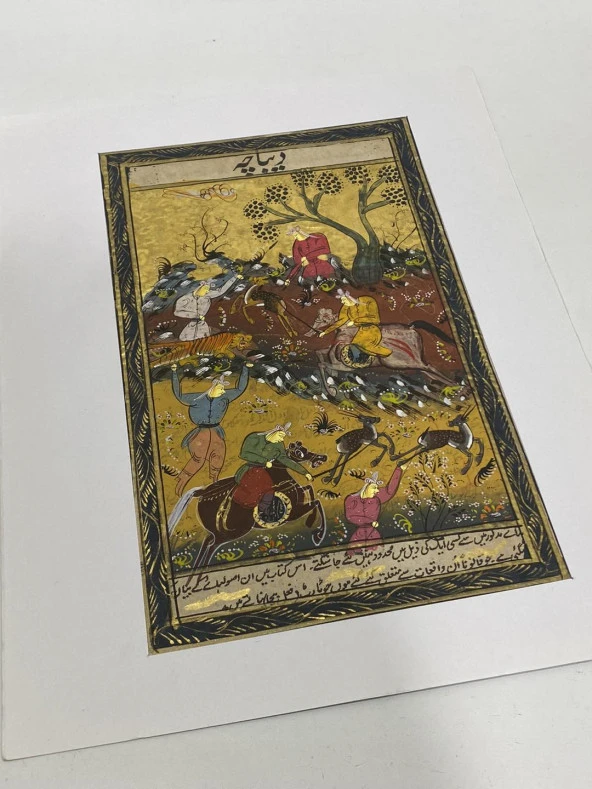 İnsanların Doğaya Müdahalesi Adlı El Yapımı Minyatür Resim 28x18 cm - 2