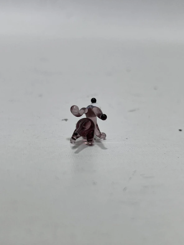 El Yapımı Mini Murano Cam Köpek Biblo A173-01 - Resim 3