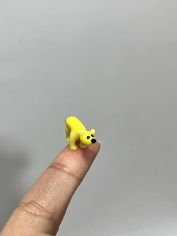 El Yapımı Mini Murano Cam Ayı Biblo A173-06 - Resim 4
