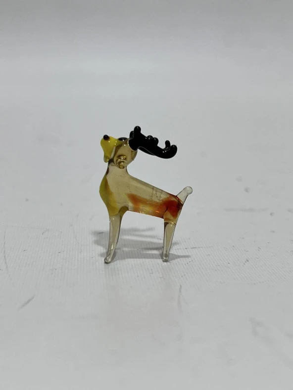 El Yapımı Mini Murano Cam Geyik Biblo A177-02 - Resim 2