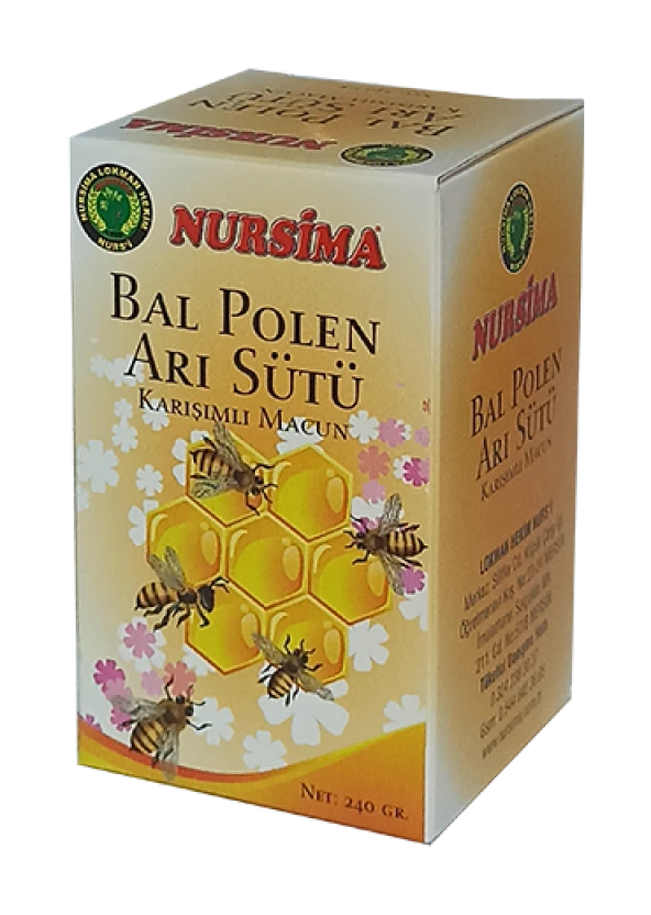 Nursima Bal Polen Arı Sütlü Karışımlı Macun 240 gr