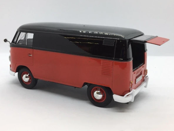 MotorMax Volkswagen Type 2 Delivery Van 1/24 Kır-Siyah Model Araç - 3