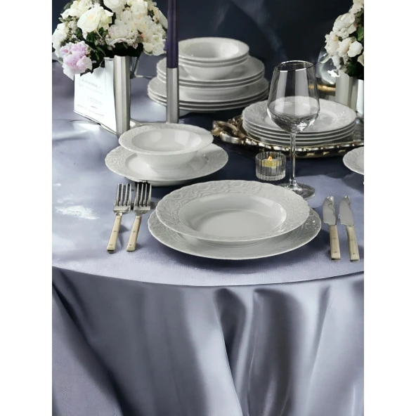 Girist Home Porland Porselen Başak 24 Parça Yemek Takımı - 4