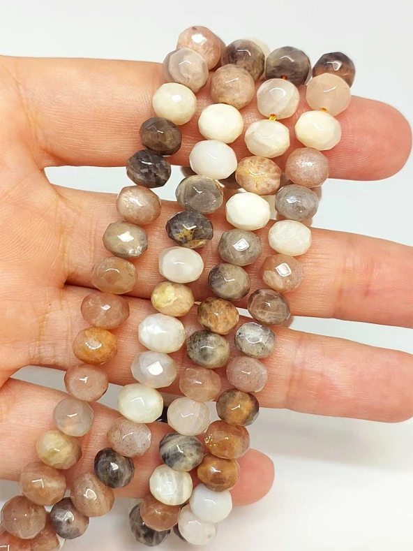 Güneş Taşı Rondela Faset Kesim 6*7.5mm dizi (46008) ürün görseli