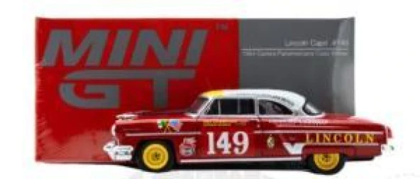 Mini GT 576 Lincoln Capri #149 1954 Carrera Panamericana Class Winner Model Araba