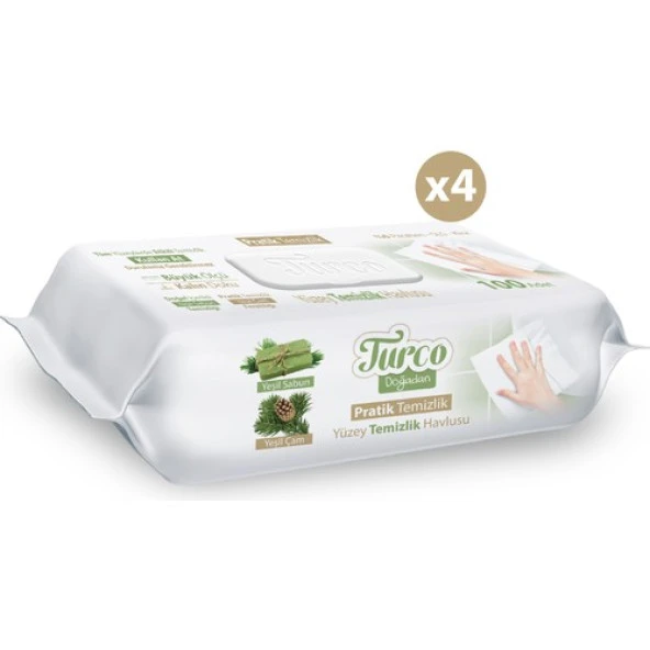 Baby Turco Turco Doğadan Pratik Yüzey Temizlik Havlusu 4X100 (400 Yaprak) - 3