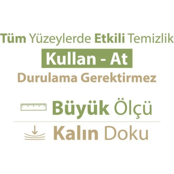 Baby Turco Turco Doğadan Pratik Yüzey Temizlik Havlusu 4X100 (400 Yaprak) - 4