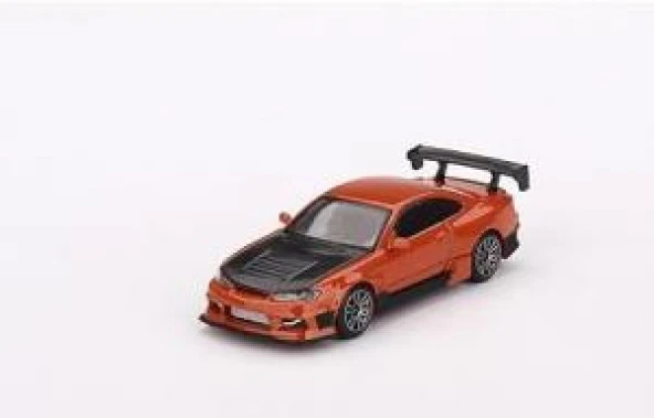 Mini GT 581 Nissan Silvia S15 D-MAX Metallic Orange Model Araba