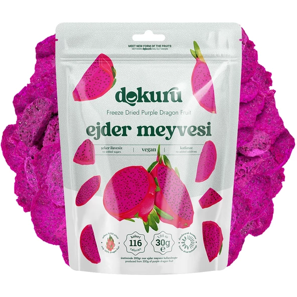 Freeze Dried Mor Ejder Meyvesi Cipsi 30gr