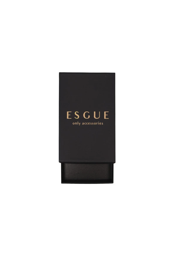 Esgue Hand Made 7.5 cm Siyah Gri Desenli Kravat Mendil - Resim 4