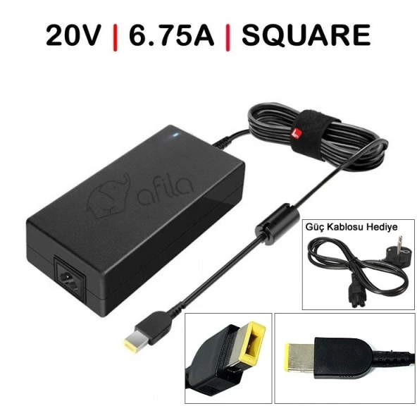 Lenovo 81Y400D1TX09, 81Y400D1TX10, 81Y400D1TX11 Notebook Adaptör, Şarj Aleti Cihazı 135W