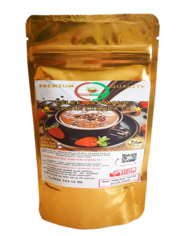 Çilekli Sıcak Çikolata 1 KG - 1000 GR " Premium QUALITY "