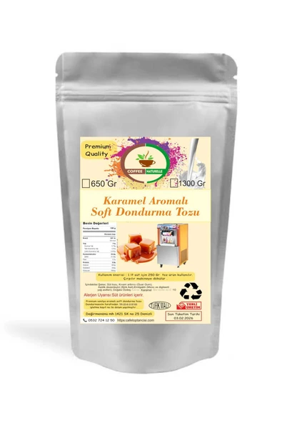 Karamel Aromalı Soft Dondurma Tozu 8x 1300 gr - 2