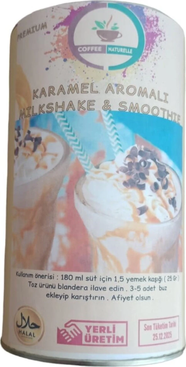 Kutu Karamel Aromalı Milkshake Smootie 500 gr