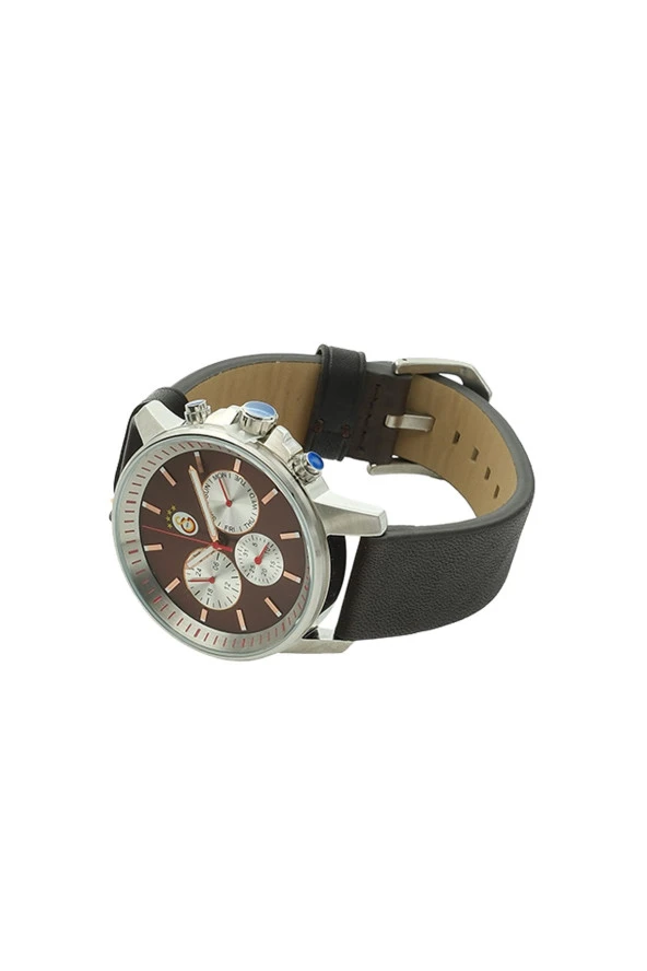 Galatasaray Orijinal Kahverengi Deri Kordonlu Kol Saati - 3