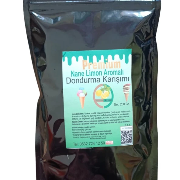 Nane limon Aromalı dondurma Karışımı