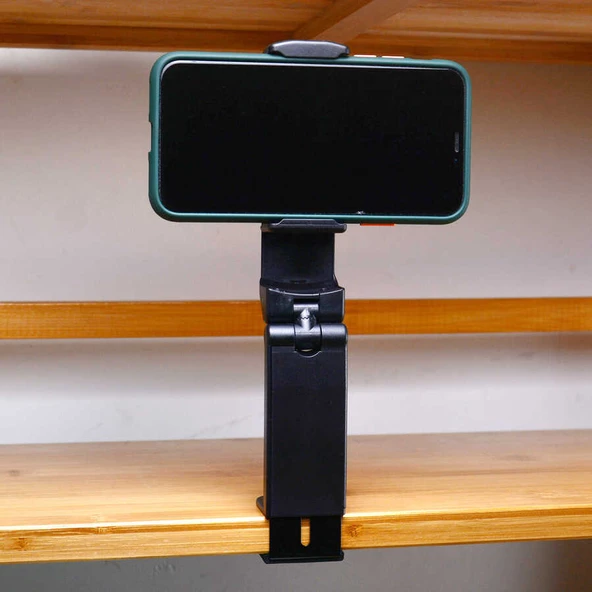 Katlanır Masaüstü Telefon Tutucu Kıskaçlı Tutucu HL-141 - 8