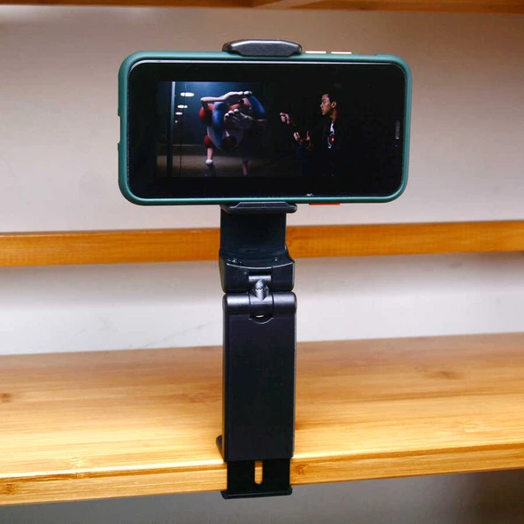 Katlanır Masaüstü Telefon Tutucu Kıskaçlı Tutucu HL-141 - 9