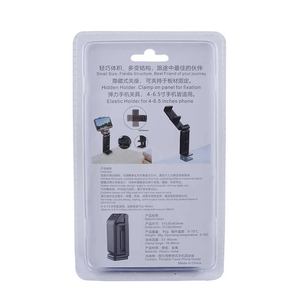 Katlanır Masaüstü Telefon Tutucu Kıskaçlı Tutucu HL-141 - 7