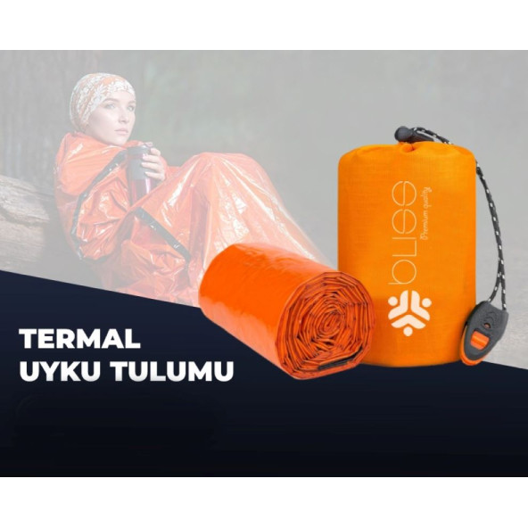 Termal Acil Durum Uyku Tulumu (90x210cm) - Düdüklü Taşıma Çantası