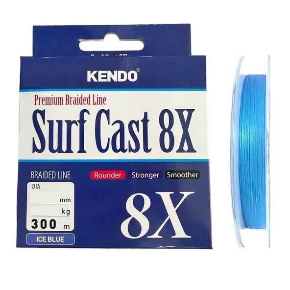 Kendo Surf Cast 8X Fighting 300mt Örgü İp Misina (ICE BLUE)