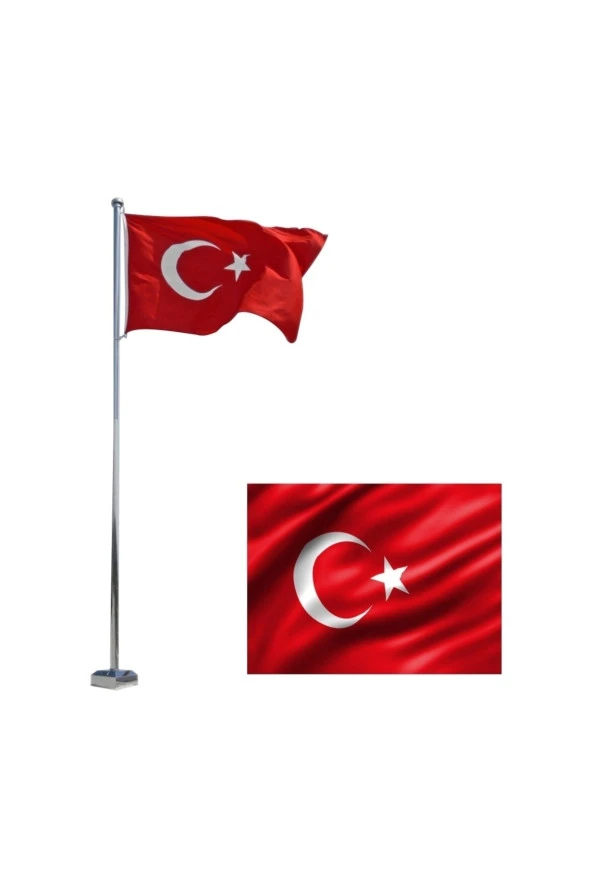 400x600 Türk Bayrağı Tek Kat Raşel Kumaş