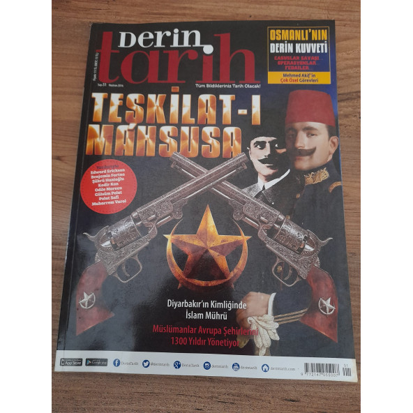 Derin Tarih Dergisi Sayı:51 Haziran 2016 "Teşkilat-ı Mahsusa" -Kut Bayramı Poster Hediyeli- (ikinci el ürün) - 1