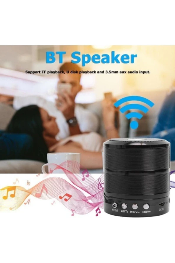 Torima Yeni Model Ws-887 Mini Bluetooth Ses Bombası Siyah Renk - 3