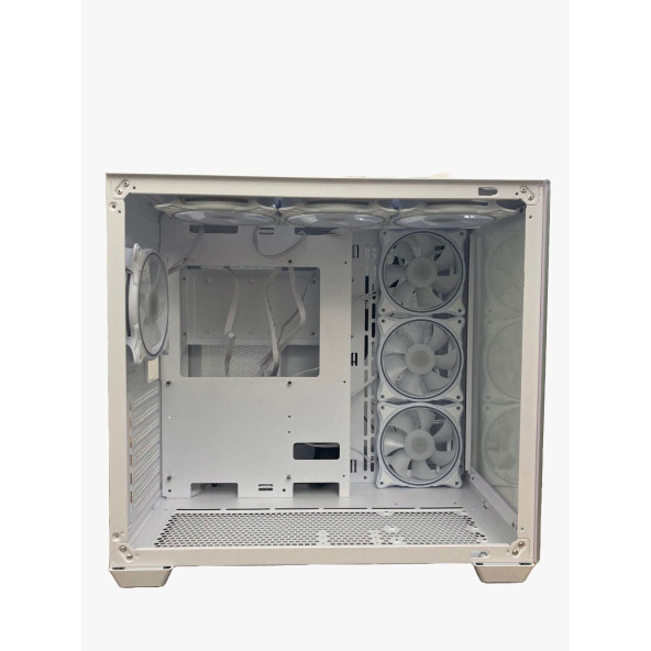 GAMEFORCE Liquid Beyaz 7x120 Mm Fanlı Rgb Kum.Kontrolcülü ATX Oyuncu Bilgisayar Kasası - 4