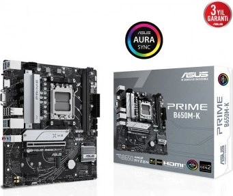 ASUS PRIME B650M-K AMD B650 AM5 DDR5 6400 DP VGA ANAKART - 2