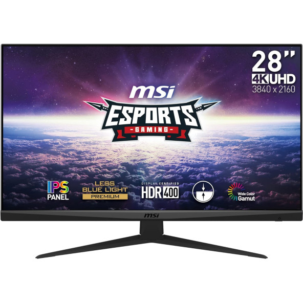 MSI G281UV 27.9" FLAT IPS 3840X2160 (UHD) 16:9 60HZ 4MS FREESYNC HDR400 GAMING MONITOR