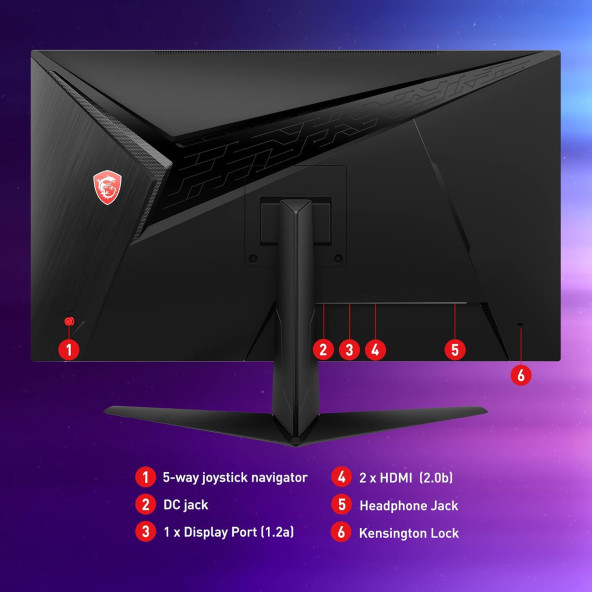 MSI G281UV 27.9" FLAT IPS 3840X2160 (UHD) 16:9 60HZ 4MS FREESYNC HDR400 GAMING MONITOR - 6