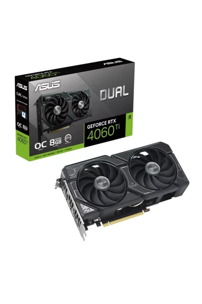 Dual GeForce RTX 4060 TI OC DUAL-RTX4060TI-O8G 8GB GDDR6 128Bit DX12 DLSS 3 Gaming (Oyuncu) Ekr