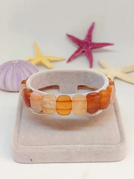 Akik Taşı Oval Kesim Unisex Bileklik (46082) ürün görseli