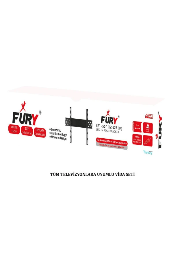 FURY Lcd Led Televizyon Duvar Asma Aparatı 32- 50"ınch - Resim 3
