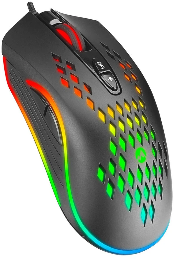 Everest SM-G07 METAFOR Usb Siyah 800/1600/3200/4800/6400 dpi RGB 7D Makro Tuşlu Gaming Mouse