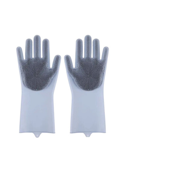 Sihirli Isıya Dayanıklı Silikon Çok Amaçlı Bulaşık Eldiven Fırçası Magic Gloves - 5
