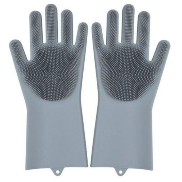 Sihirli Isıya Dayanıklı Silikon Çok Amaçlı Bulaşık Eldiven Fırçası Magic Gloves - 6