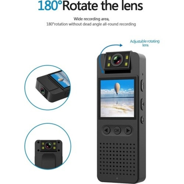 Taşınabilir Hd Wifi Video Kaydedici Vücut Kamera - 3