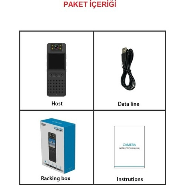 Taşınabilir Hd Wifi Video Kaydedici Vücut Kamera - 5